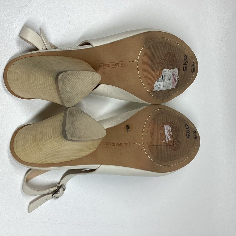 Vince camuto  Ivory Cream drenal peep toe sling back‎ sandal size 9.5 - Picture 9 of 10